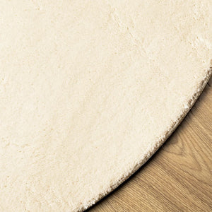 Waschbarer Teppich Creme Ø 160cm