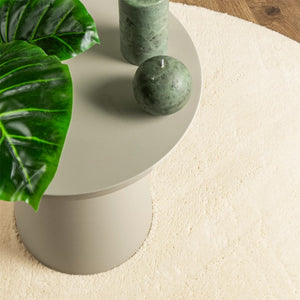 Waschbarer Teppich Creme Ø 160cm