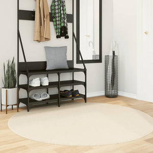 Waschbarer Teppich Creme Ø 160cm