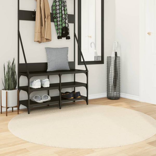 Waschbarer Teppich Creme Ø 160cm