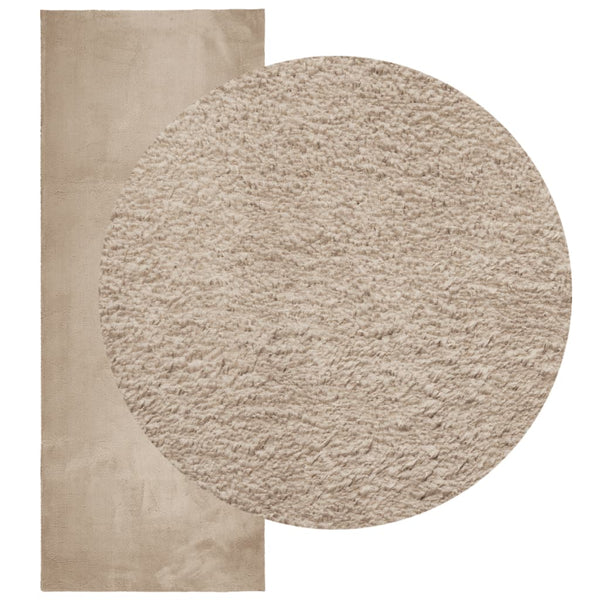 Sandfarbener Teppich HUARTE, 80x200 cm