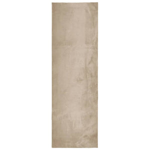 Sandfarbener Teppich HUARTE, 80x250 cm, Waschbar
