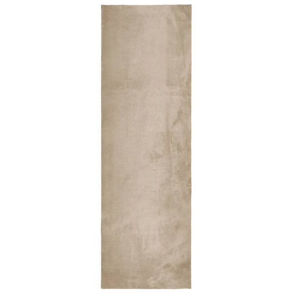 Sandfarbener Teppich HUARTE, 80x250 cm, Waschbar