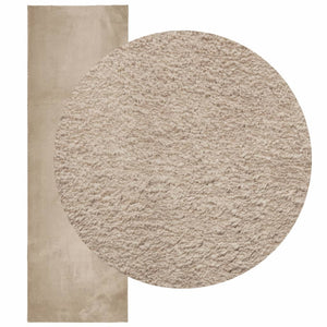 Sandfarbener Teppich HUARTE, 80x250 cm, Waschbar