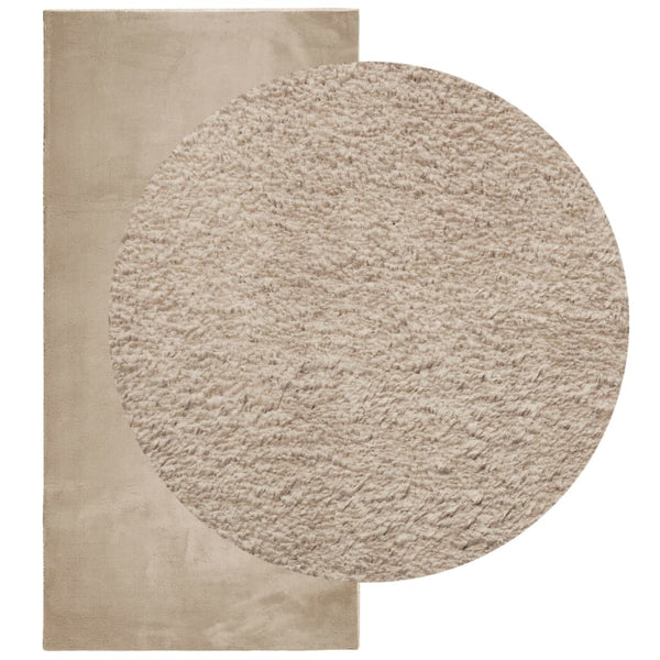 Sandfarbener Teppich HUARTE, 100x200 cm