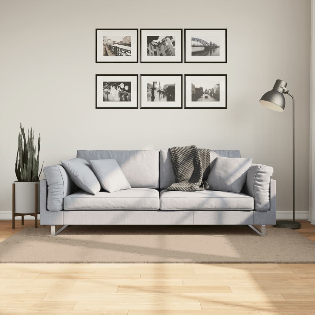 Sandfarbener Teppich HUARTE, 100x200 cm