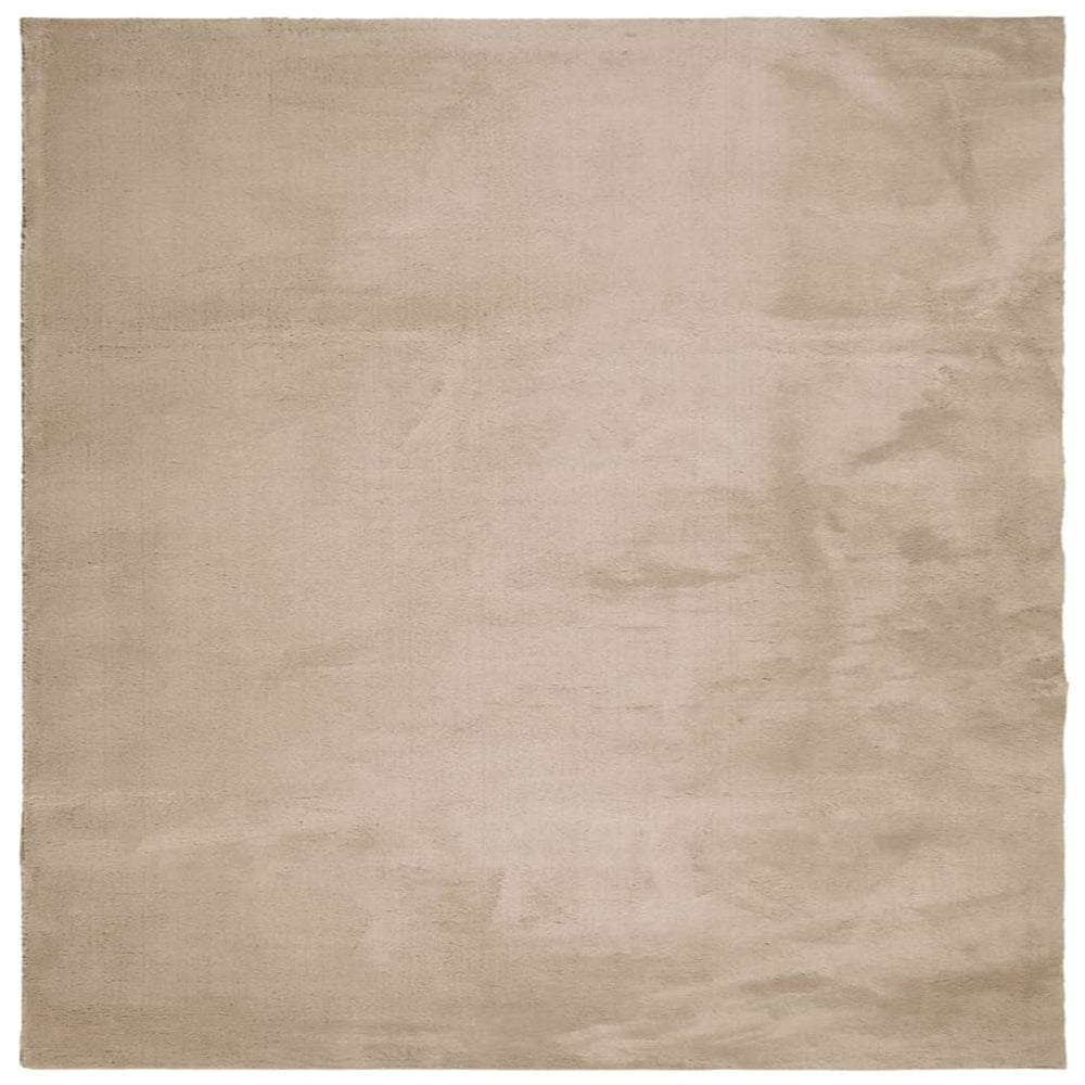 Sandfarbener Teppich HUARTE, 120x120cm