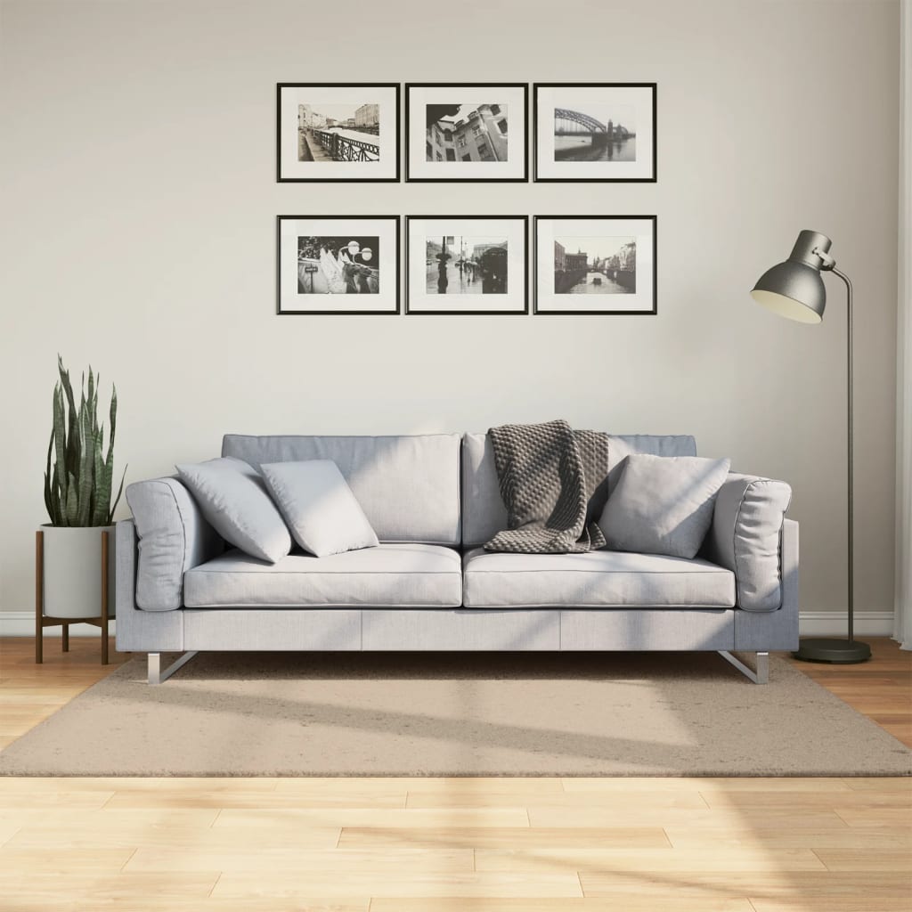 Sandfarbener Teppich HUARTE, 120x170 cm