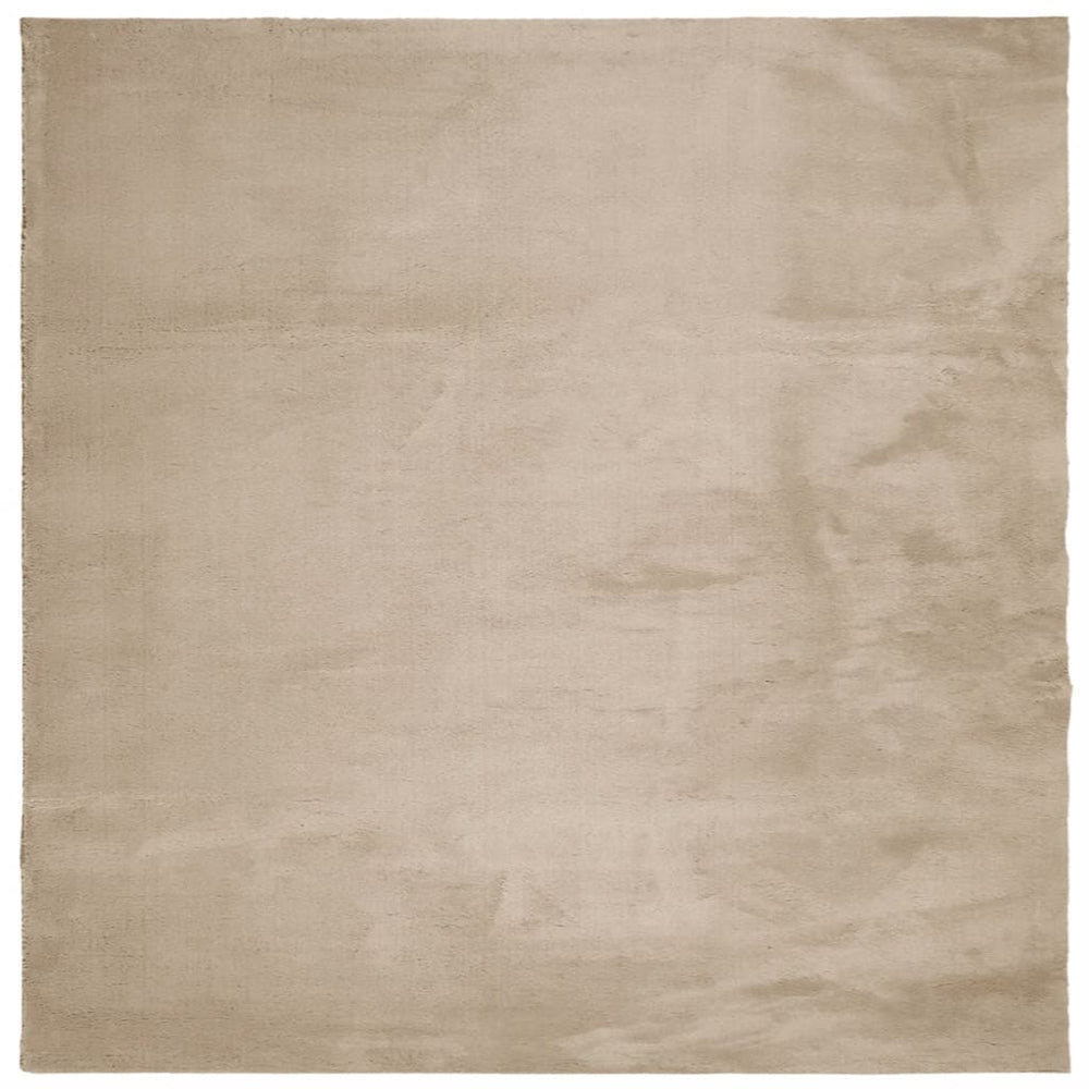 Sandfarbener Teppich HUARTE, 200x200 cm