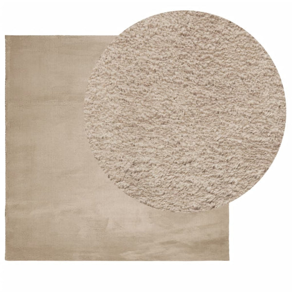Sandfarbener Teppich HUARTE, 200x200 cm