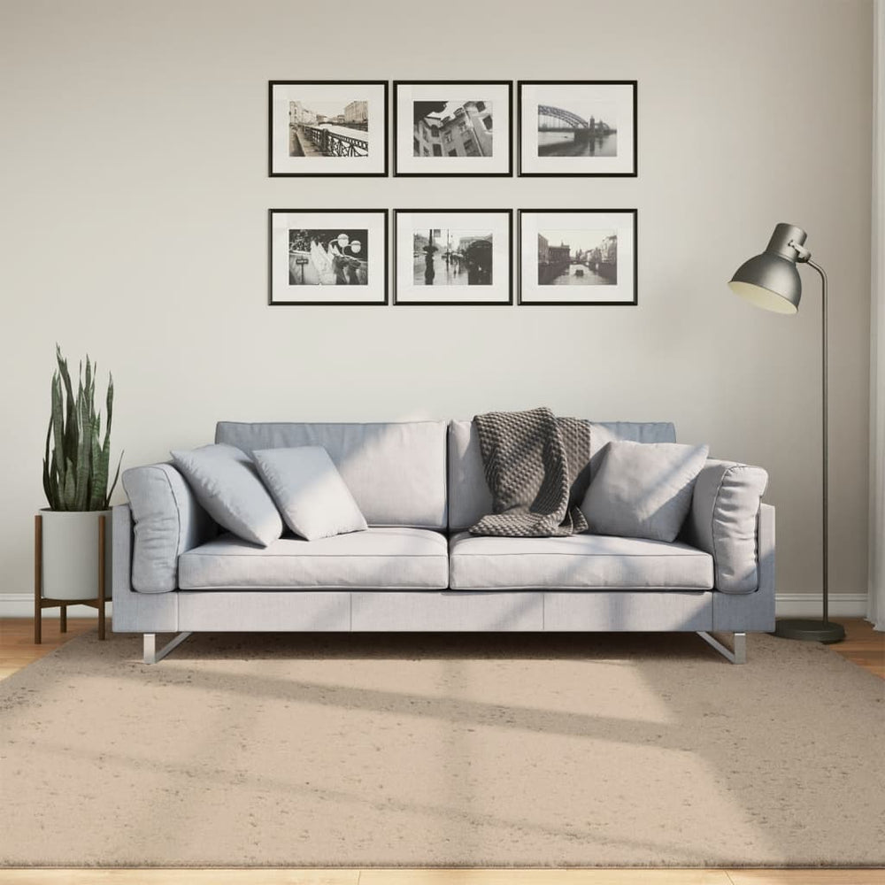 Sandfarbener Teppich HUARTE, 200x200 cm