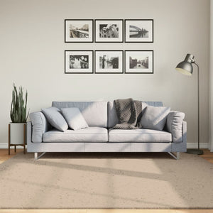 Sandfarbener Teppich HUARTE, 200x200 cm
