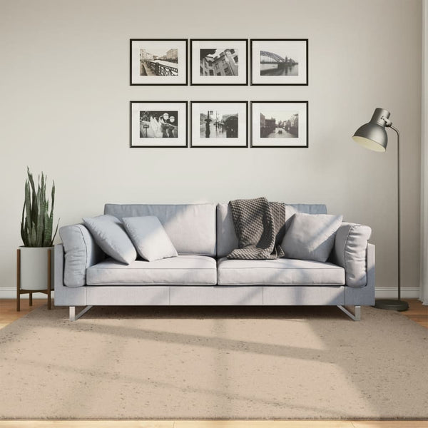 Sandfarbener Teppich HUARTE, 200x200 cm