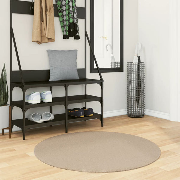 Runder Teppich HUARTE Sandfarben Ø 100cm