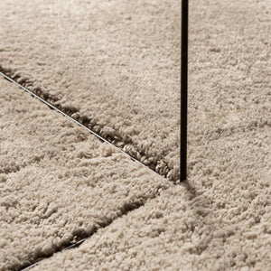 Runder, waschbarer Kurzflor-Teppich, Sand, Ø 120 cm