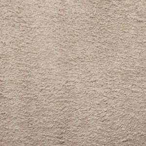 Sandfarbener Kurzflor Teppich Ø 200cm