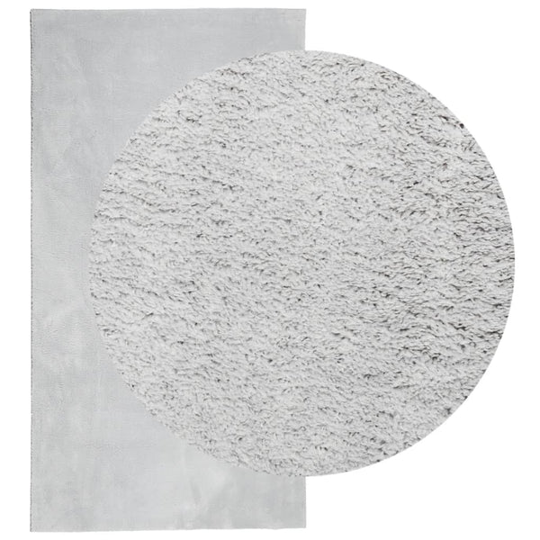 Grauer Kurzflor Teppich HUARTE 60x110 cm