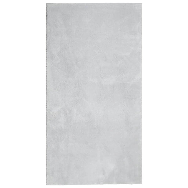 Waschbarer Kurzflor Teppich HUARTE Grau 80x150 cm