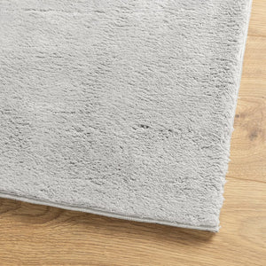 Waschbarer Kurzflor Teppich HUARTE Grau 80x150 cm