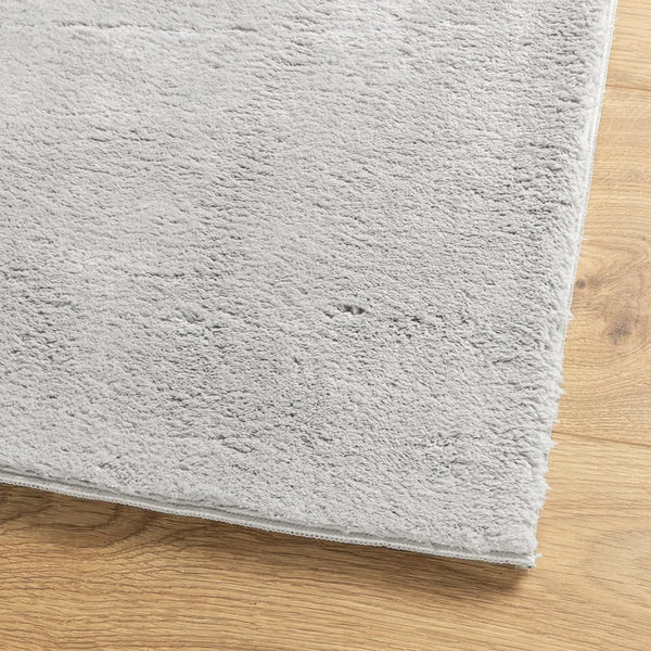 Waschbarer Kurzflor Teppich HUARTE Grau 80x150 cm