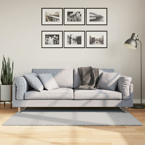 Waschbarer Kurzflor Teppich HUARTE Grau 80x150 cm