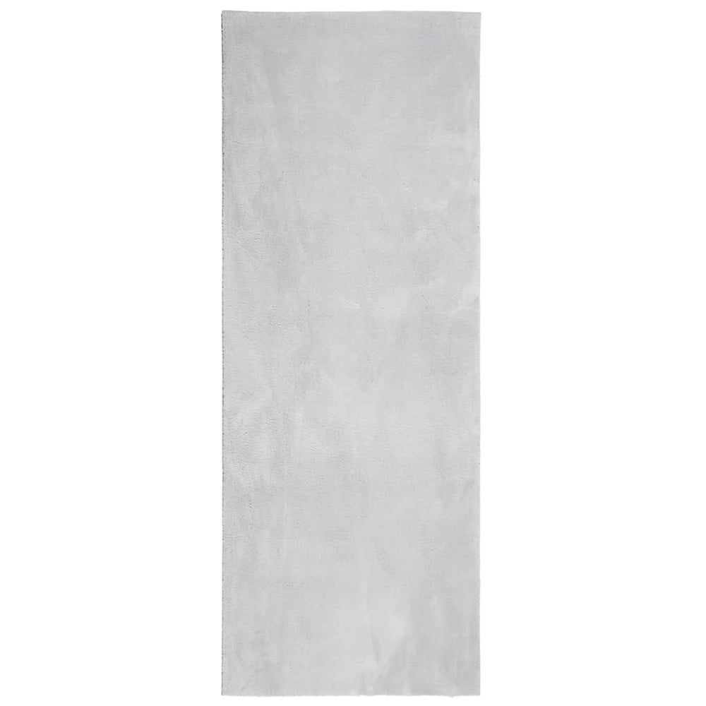 Grauer Kurzflor Teppich HUARTE, 80x200 cm