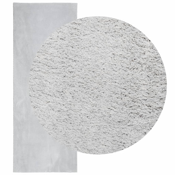 Grauer Kurzflor Teppich HUARTE, 80x200 cm