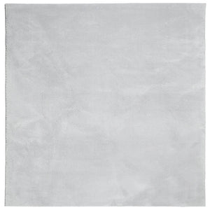 Weicher, Waschbarer Kurzflor Teppich Grau 120x120 cm