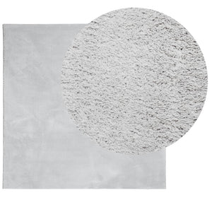 Grauer Kurzflor Teppich HUARTE 160x160 cm