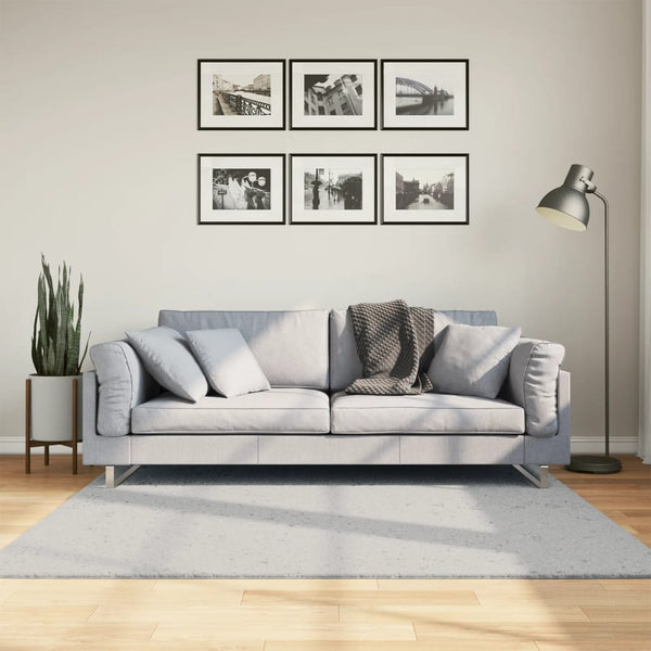Grauer Kurzflor Teppich HUARTE 160x160 cm