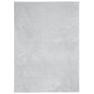 Grauer Kurzflor Teppich HUARTE 160x230 cm