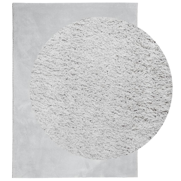 Grauer Kurzflor Teppich HUARTE 160x230 cm