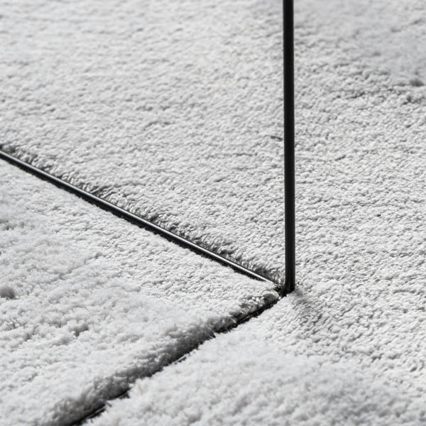 Grauer Kurzflor Teppich HUARTE 160x230 cm