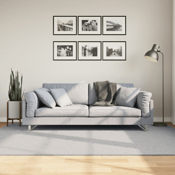Grauer Kurzflor Teppich HUARTE 160x230 cm