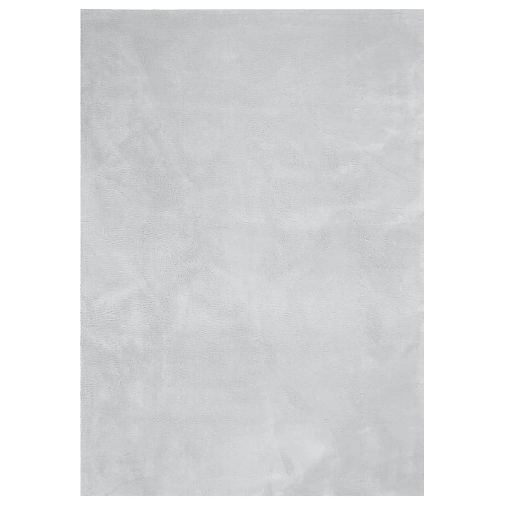 Grauer Kurzflor Teppich HUARTE, 200x280 cm
