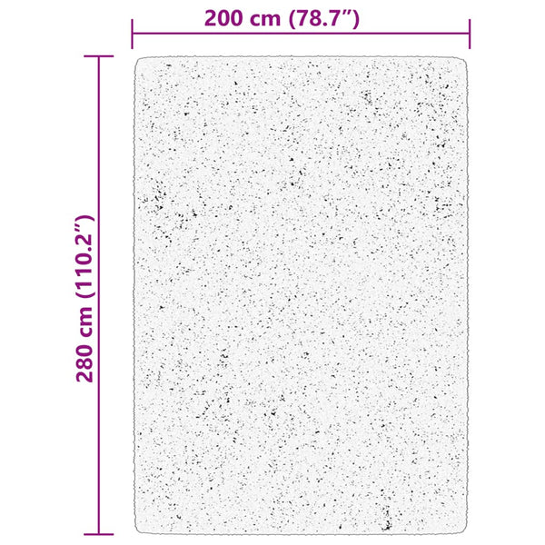 Grauer Kurzflor Teppich HUARTE, 200x280 cm