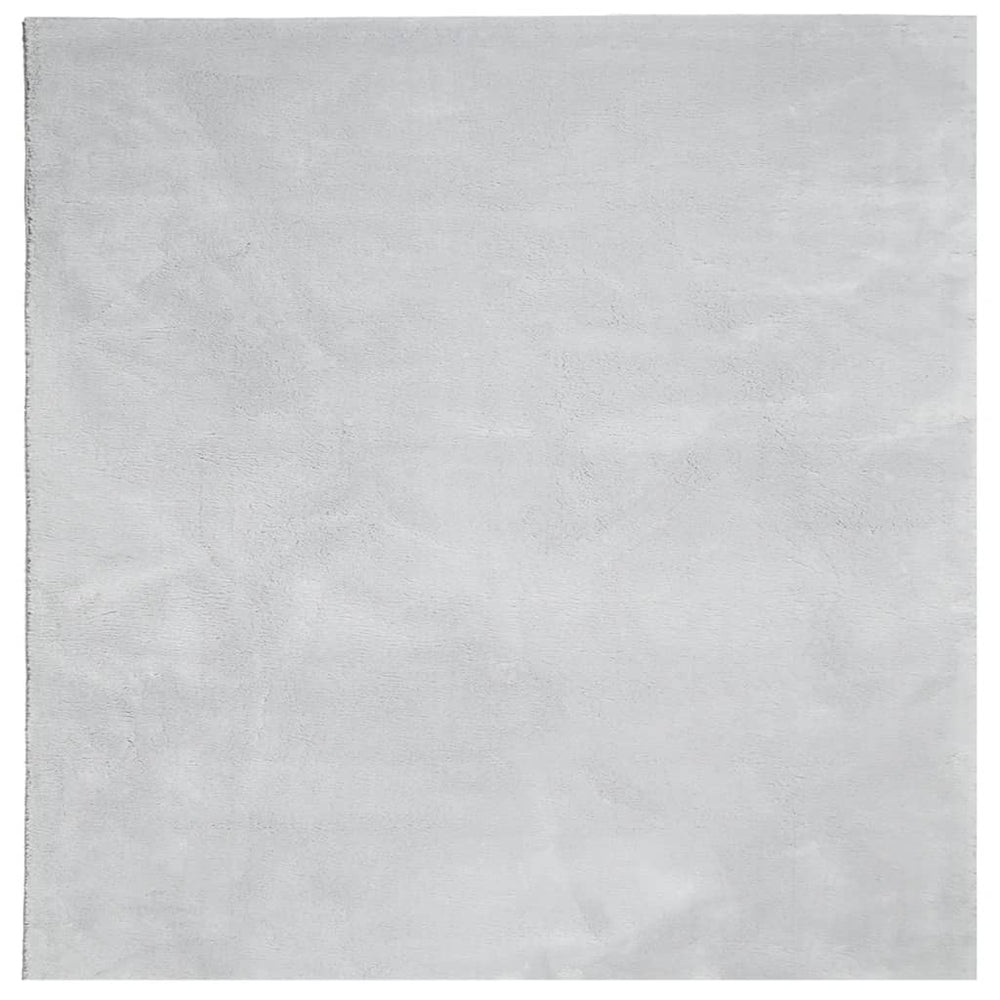 Grauer Kurzflor Teppich HUARTE, 240x240 cm