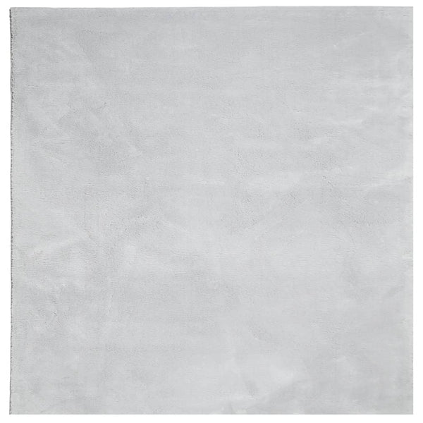 Grauer Kurzflor Teppich HUARTE, 240x240 cm