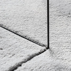 Grauer Kurzflor Teppich HUARTE, 240x240 cm