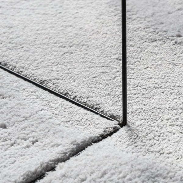 Grauer Kurzflor Teppich HUARTE, 240x240 cm