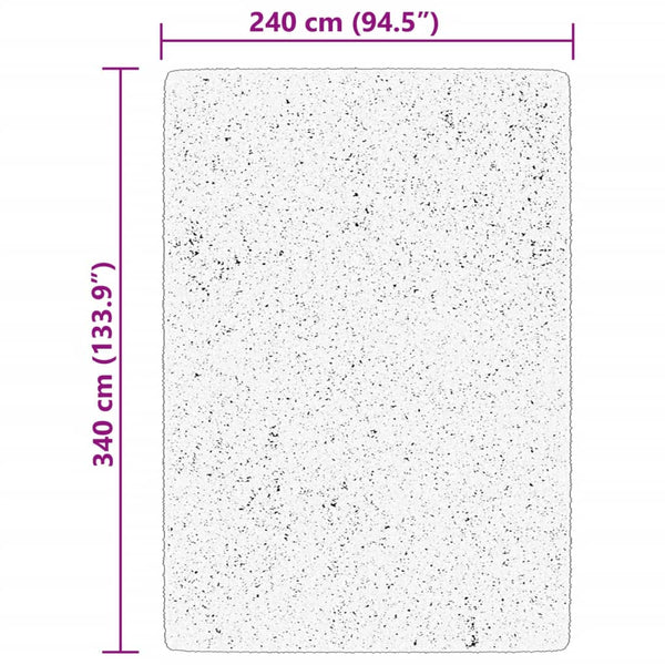vidaXL Tapis HUARTE à poils courts doux et lavable gris 240x340 cm