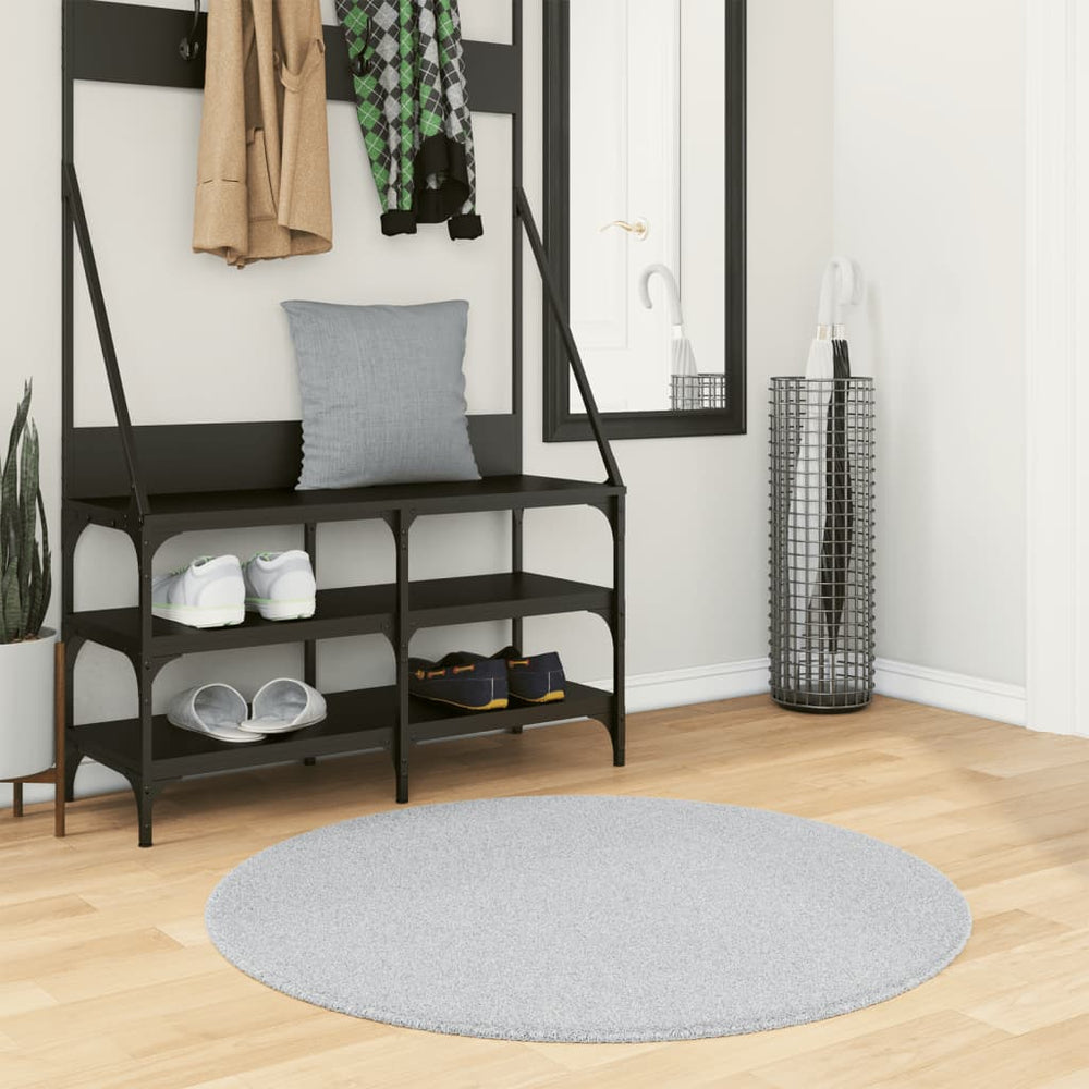 Waschbarer Teppich HUARTE Grau Ø 100cm