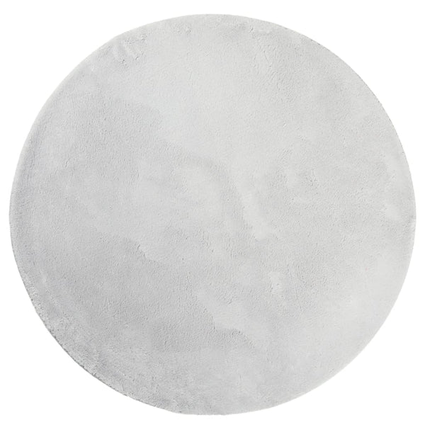 vidaXL Tapis HUARTE à poils courts doux et lavable gris Ø 120 cm