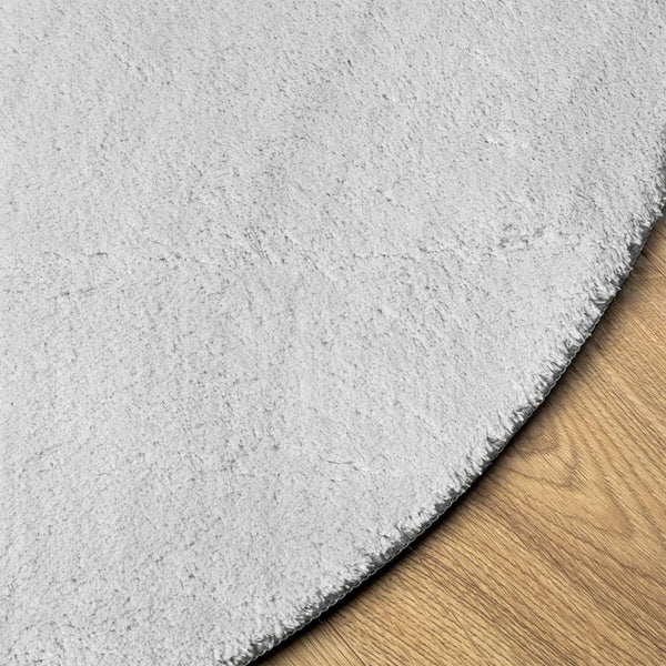 Waschbarer Kurzflor Teppich Grau Ø 200cm