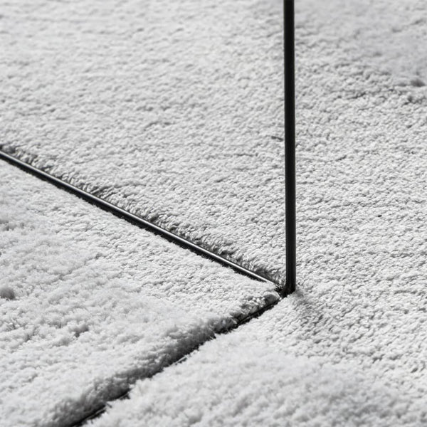 Waschbarer Kurzflor Teppich Grau Ø 200cm