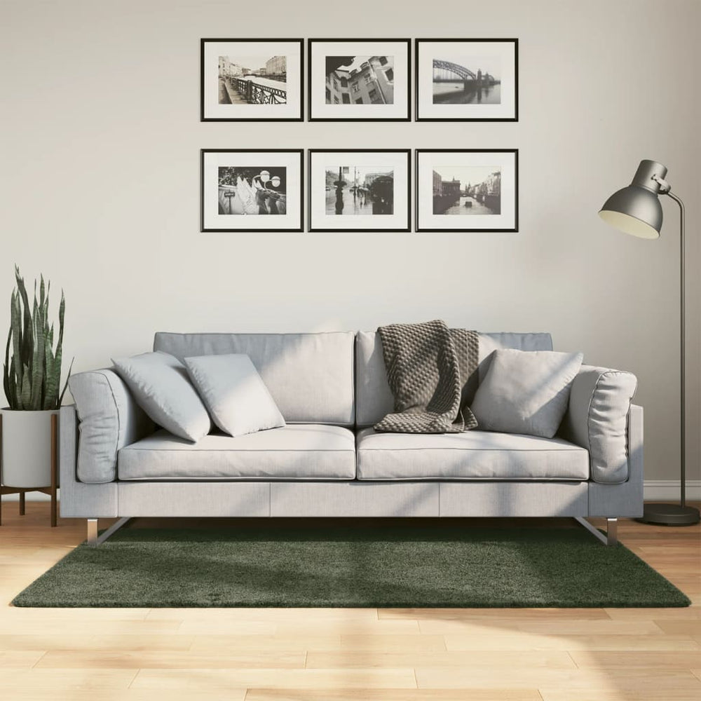 Waldgrüner Teppich HUARTE, 80x150 cm