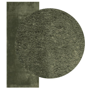 Teppich Waldgrün Kurzflor Waschbar 80x200 cm