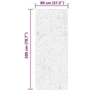 Teppich Waldgrün Kurzflor Waschbar 80x200 cm