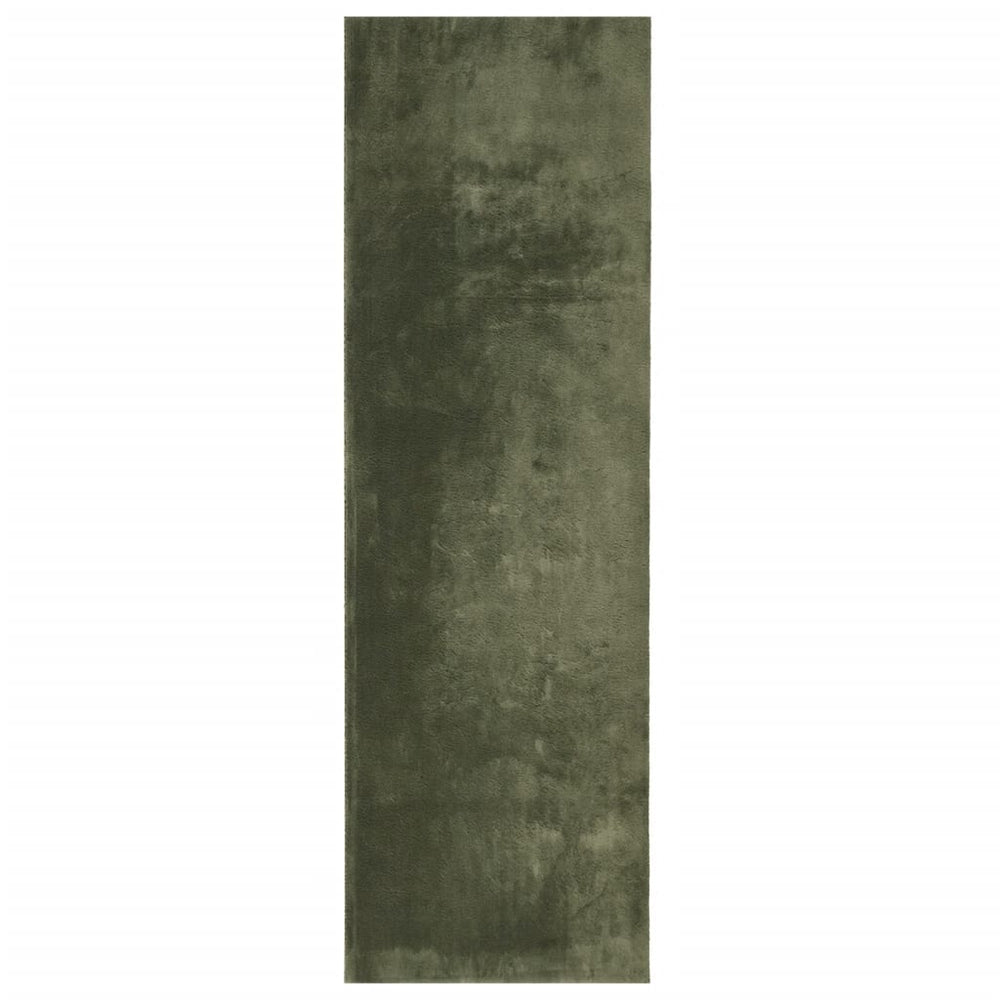 Waldgrüner Kurzflor Teppich HUARTE 80x250 cm