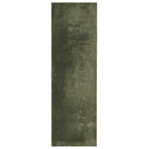 Waldgrüner Kurzflor Teppich HUARTE 80x250 cm
